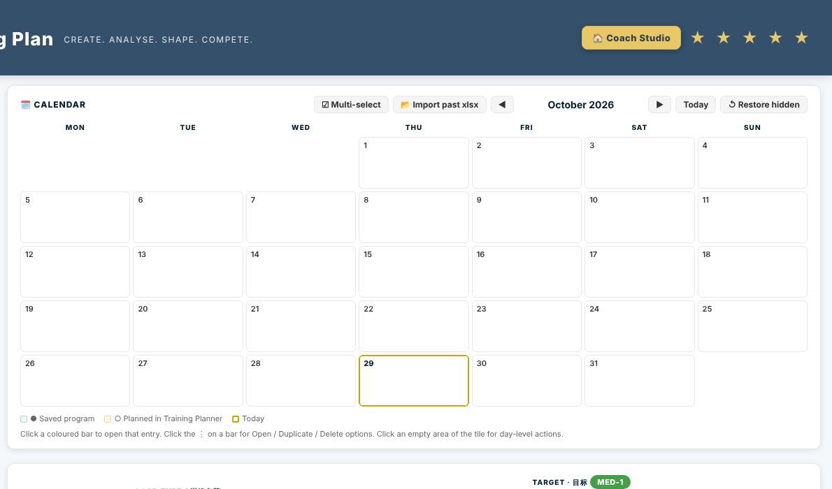 Month calendar